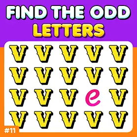 Play Find The Difference: Letters 11