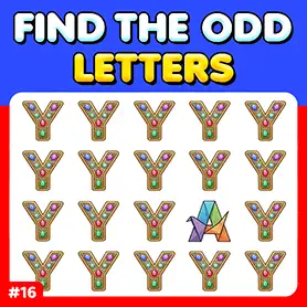 Play Find The Hidden Odd One: Letters 16