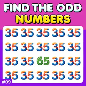 Play Find The Odd One Out: Numbers 9