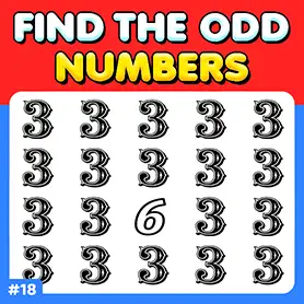 Play IQ Test Find the Different One: Numbers 18