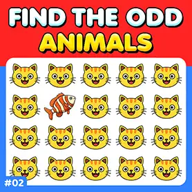 Play Spot The Odd One Out: Animals 2